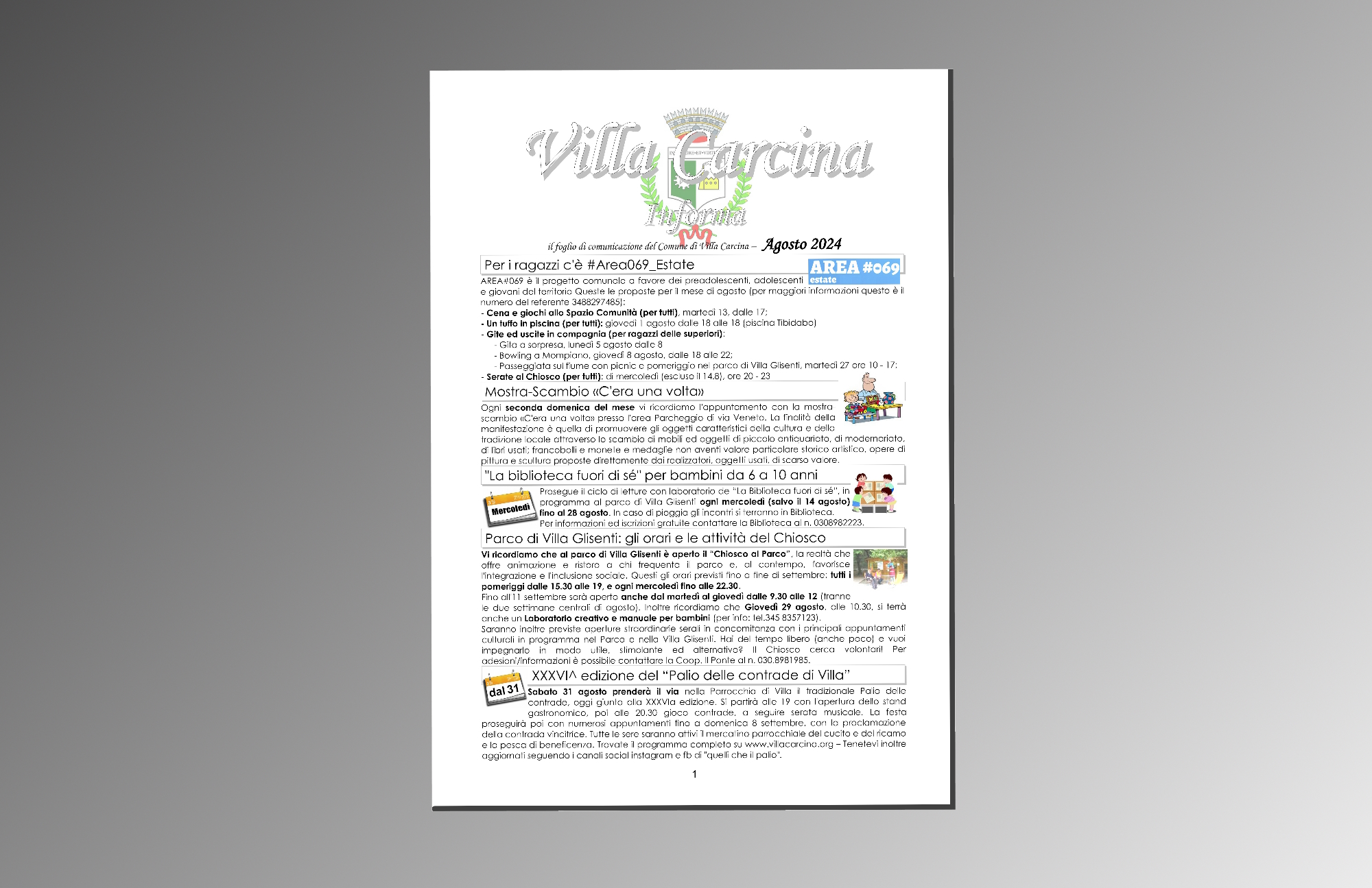 OnLine il Nuovo Numero del Villa Carcina Informa!